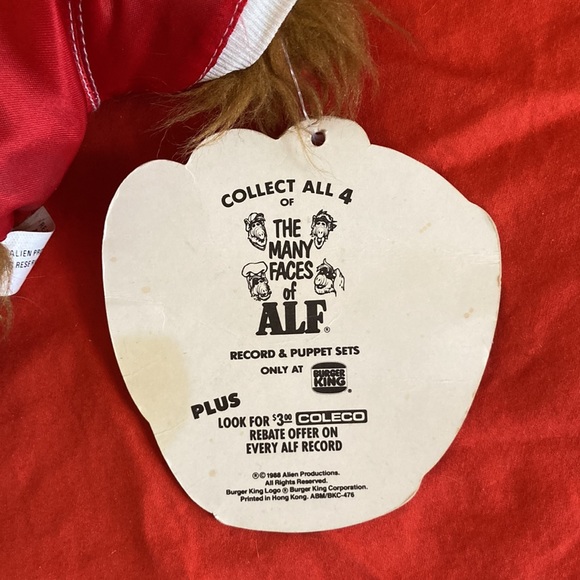 Vintage 1988 Burger King Alf hand puppet - Picture 4 of 7